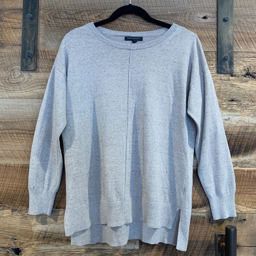 GUC - Banana Republic Factory - Boatneck Sweater - Heather Tan - Large